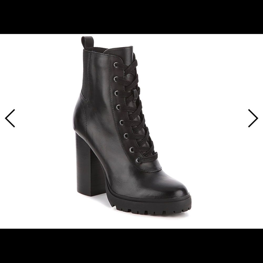 Sexy Black Steve Madden Latch Boots